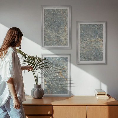 Composição de quadros moderna Pedra decorativa de mármore verde