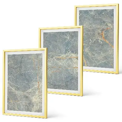 Composição de quadros moderna com pedra decorativa de mármore verde