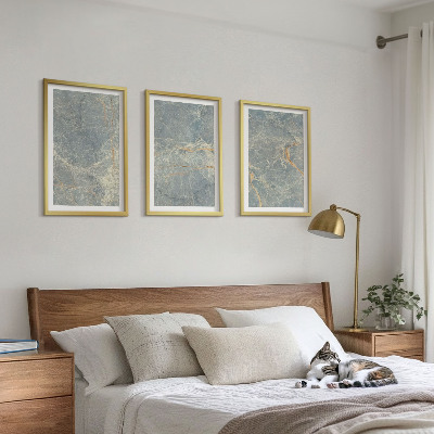 Composição de quadros moderna Pedra decorativa de mármore verde