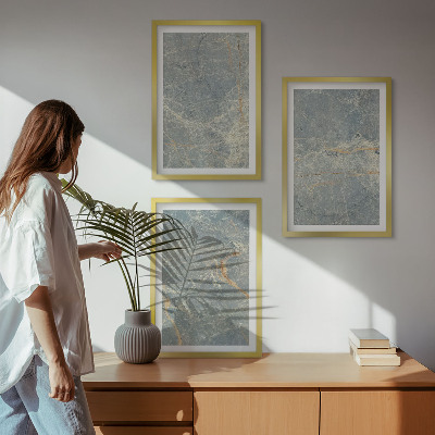 Composição de quadros moderna Pedra decorativa de mármore verde
