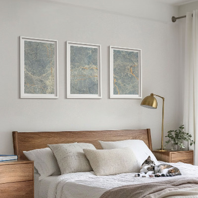 Composição de quadros moderna Pedra decorativa de mármore verde