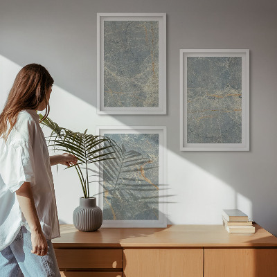 Composição de quadros moderna Pedra decorativa de mármore verde
