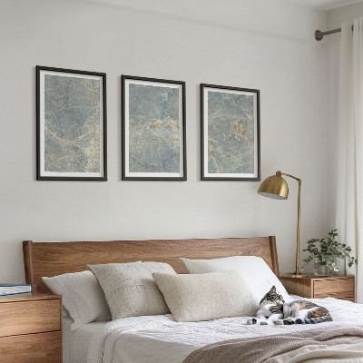 Composição de quadros moderna Pedra decorativa de mármore verde