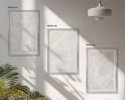 Conjunto de quadros para sala de estar Estruturas de mármore em tons pastel
