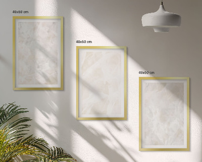 Conjunto de quadros para sala de estar Estruturas de mármore em tons pastel