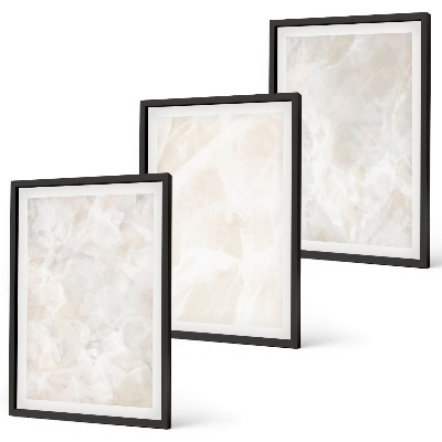Conjunto de quadros para sala de estar Estruturas de mármore em tons pastel