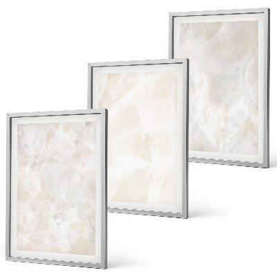 Conjunto de quadros para sala de estar Estruturas de mármore em tons pastel