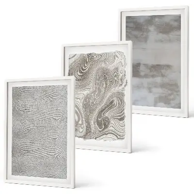 Composição de quadros moderna com padrões abstratos industriais