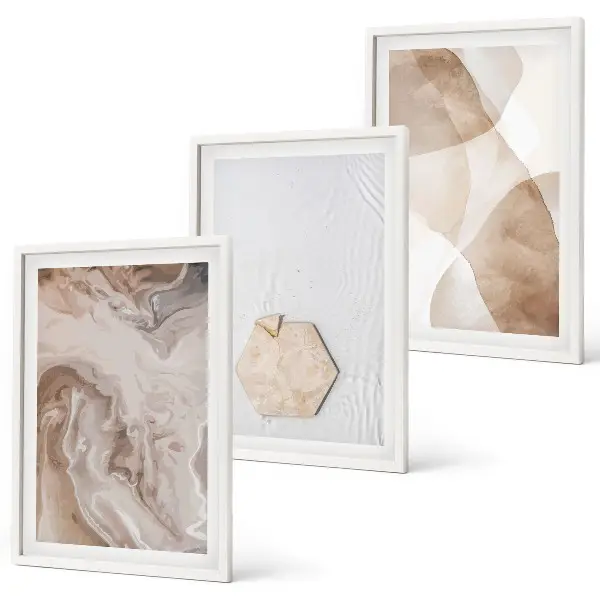 Conjunto de quadros para sala de estar abstração da natureza do designer