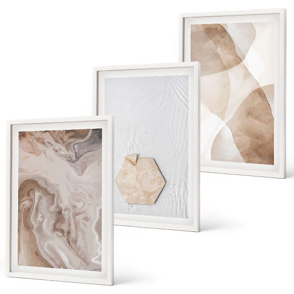 Conjunto de quadros para sala de estar Abstração da natureza pelo designer