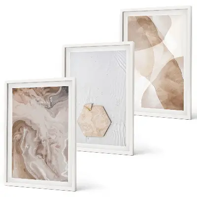 Conjunto de quadros para sala de estar abstração da natureza do designer