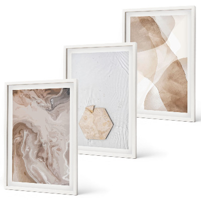 Conjunto de quadros para sala de estar Abstração da natureza pelo designer