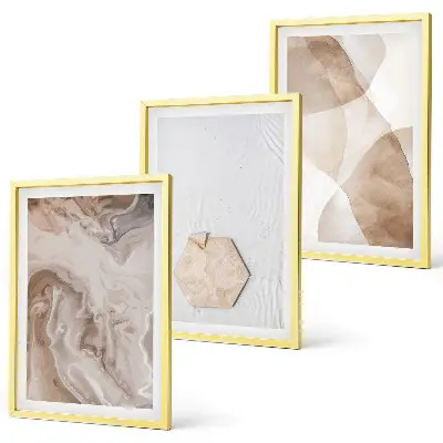 Conjunto de quadros para sala de estar abstração da natureza do designer
