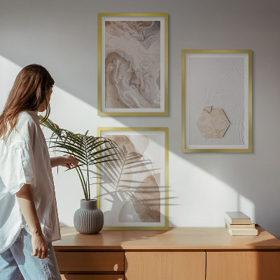 Conjunto de quadros para sala de estar Abstração da natureza pelo designer