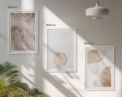 Conjunto de quadros para sala de estar abstração da natureza do designer