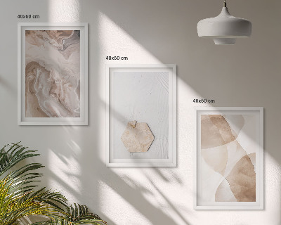 Conjunto de quadros para sala de estar Abstração da natureza pelo designer