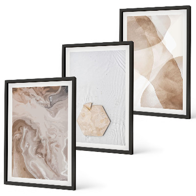 Conjunto de quadros para sala de estar Abstração da natureza pelo designer