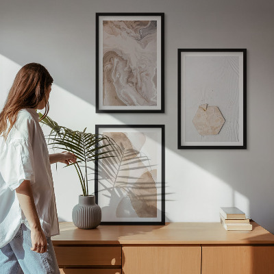 Conjunto de quadros para sala de estar Abstração da natureza pelo designer