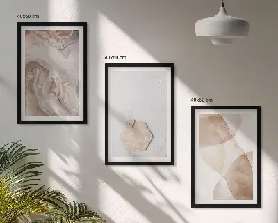 Conjunto de quadros para sala de estar abstração da natureza do designer