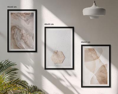 Conjunto de quadros para sala de estar Abstração da natureza pelo designer