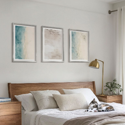 Composição de quadros moderna Texturas sutis em aquarela