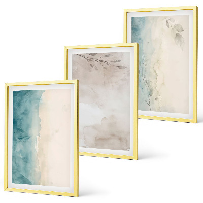 Composição de quadros moderna Texturas sutis em aquarela