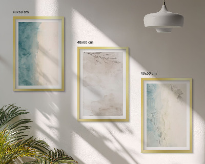 Composição de quadros moderna Texturas sutis em aquarela