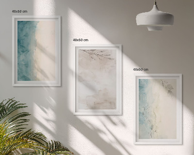 Composição de quadros moderna Texturas sutis em aquarela