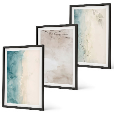 Composição de quadros moderna Texturas sutis em aquarela