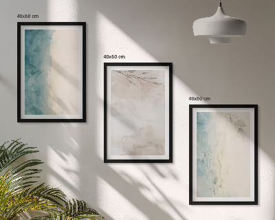 Composição de quadros moderna Texturas sutis em aquarela