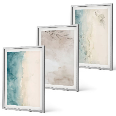 Composição de quadros moderna Texturas sutis em aquarela