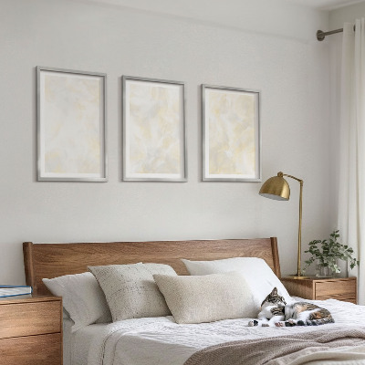 Composição de quadros moderna design de pintura com textura brilhante