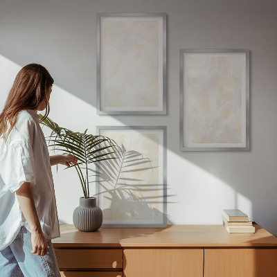 Composição de quadros moderna design de pintura com textura brilhante