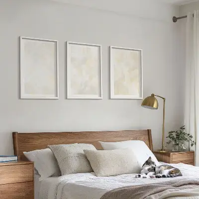 Composição de quadros moderna com design de pintura com textura brilhante