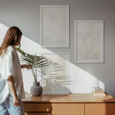 Composição de quadros moderna design de pintura com textura brilhante