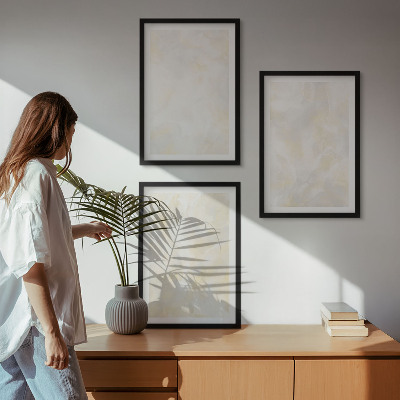 Composição de quadros moderna design de pintura com textura brilhante