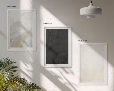 Conjunto de 3 quadros com moldura Estruturas sombreiam o minimalismo