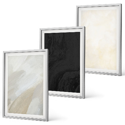 Conjunto de 3 quadros com moldura Estruturas sombreiam o minimalismo