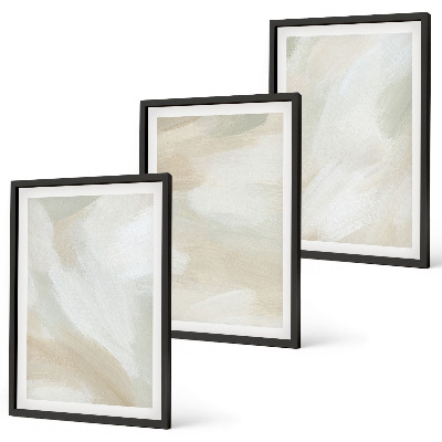 Conjunto de quadros para sala de estar minimalismo na textura da tinta