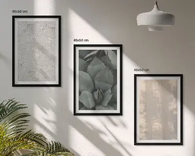 Conjunto de quadros para sala de estar com texturas tropicais de verão