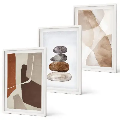 Conjunto de quadros abstratos estilo moderno para decoração