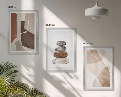 Conjunto de quadros abstratos estilo moderno para decoração