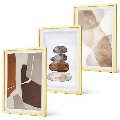 Conjunto de quadros abstratos estilo moderno para decoração
