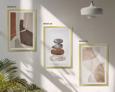Conjunto de quadros abstratos estilo moderno para decoração