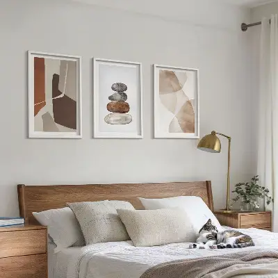 Conjunto de quadros abstratos estilo moderno para decoração