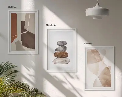 Conjunto de quadros abstratos estilo moderno para decoração