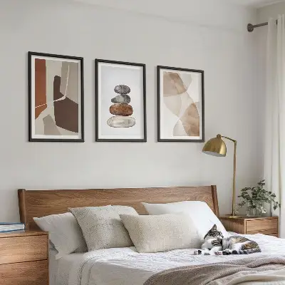 Conjunto de quadros abstratos estilo moderno para decoração