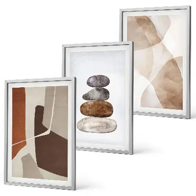 Conjunto de quadros abstratos estilo moderno para decoração
