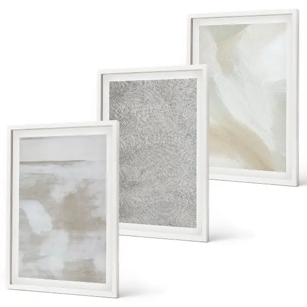 Conjunto de 3 quadros com moldura de design moderno abstrato