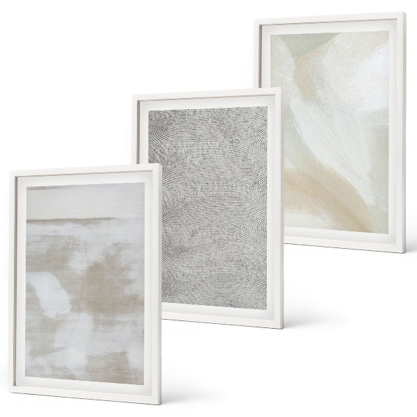 Conjunto de 3 quadros com moldura Design moderno abstrato